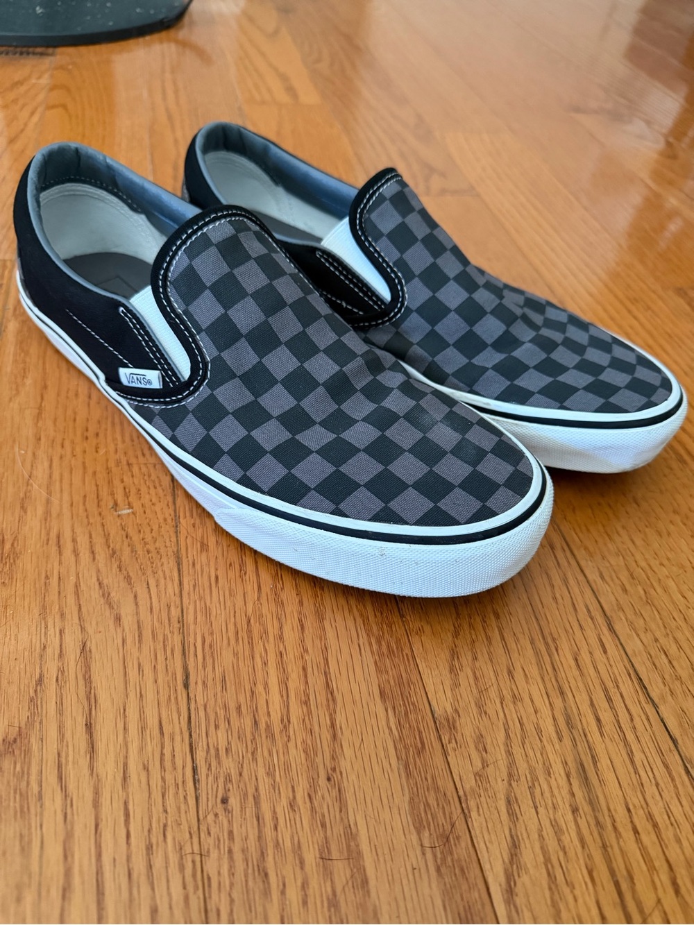 Vans Checkerboard Slip-On in Black and Gray